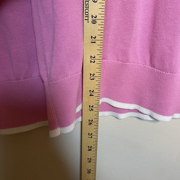 Vineyard Vines Women's Pink V-Neck Cotton Sweater Size XL Lightweight Sweater - Picture 4 of 7
